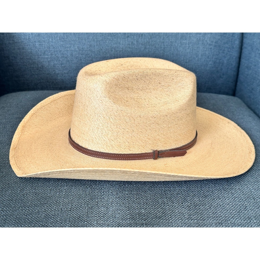 Atwood Kids Straw Cowboy Hat Tan Western Cattleman Brim Size Medium